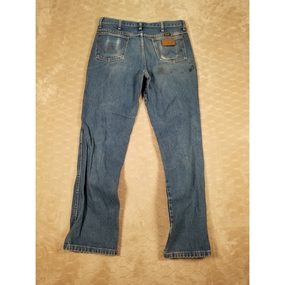 Wrangler Jeans Mens Tag 33x32 Fits 33x31 Cowboy Cut Denim Pants 936PWD - Picture 11 of 16